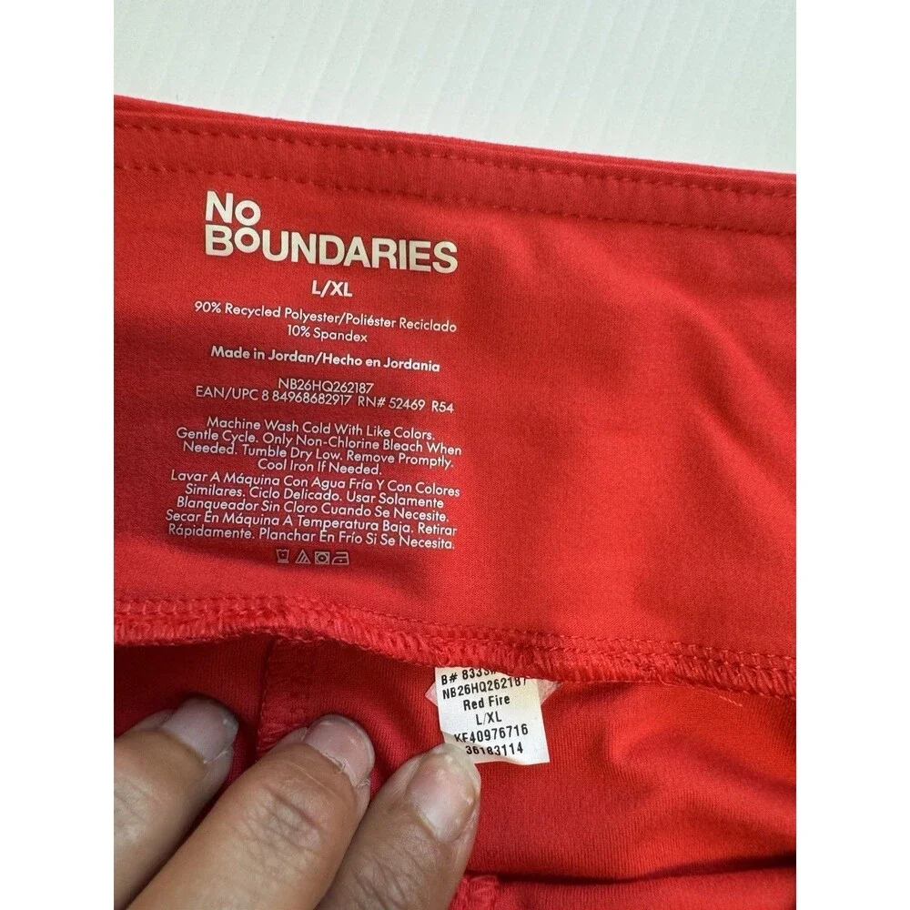 No Boundaries Girls Shorty Shorts Red Fire L/XL NWT Stretch Athletic